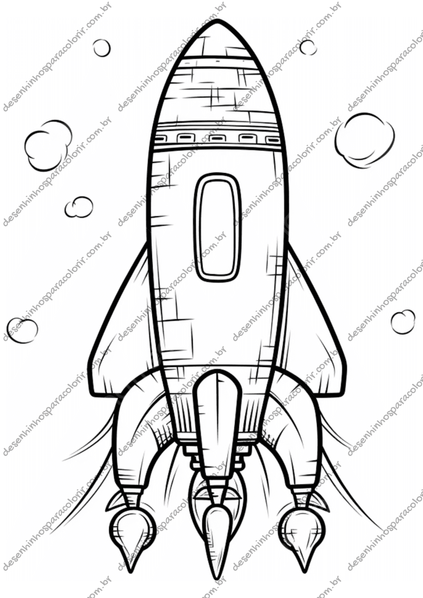 Desenho para Colorir Foguete Desenho para Colorir Foguete