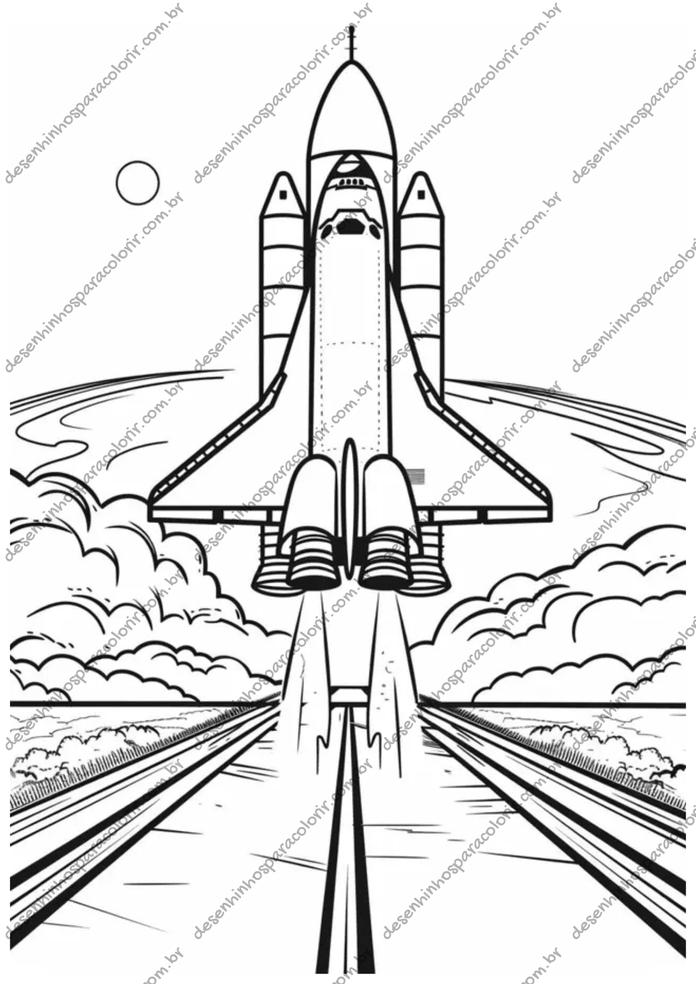 Desenho para Colorir Foguete Desenho para Colorir Foguete