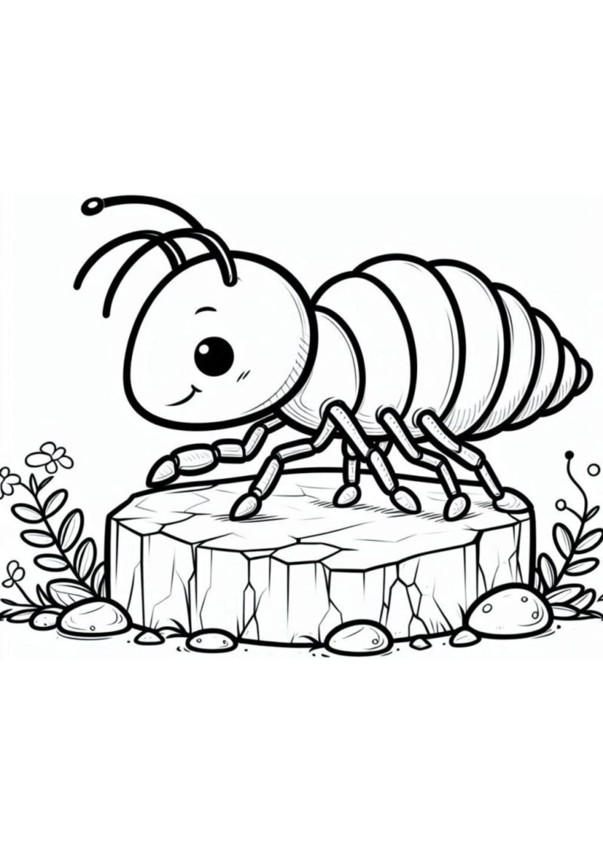 Desenho para Colorir Formiga