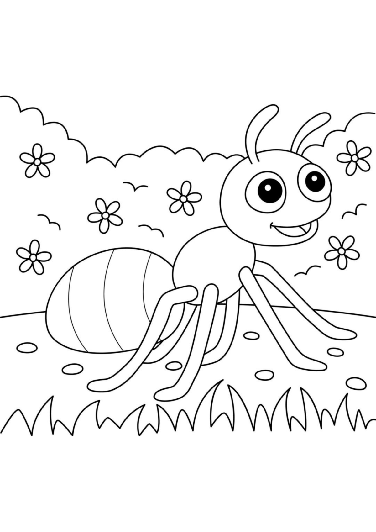 Desenho para Colorir Formiga