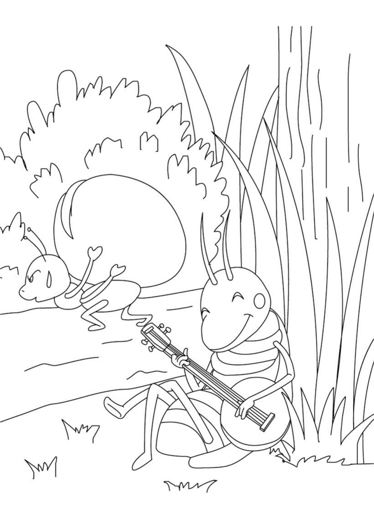 Desenho para Colorir Formiga