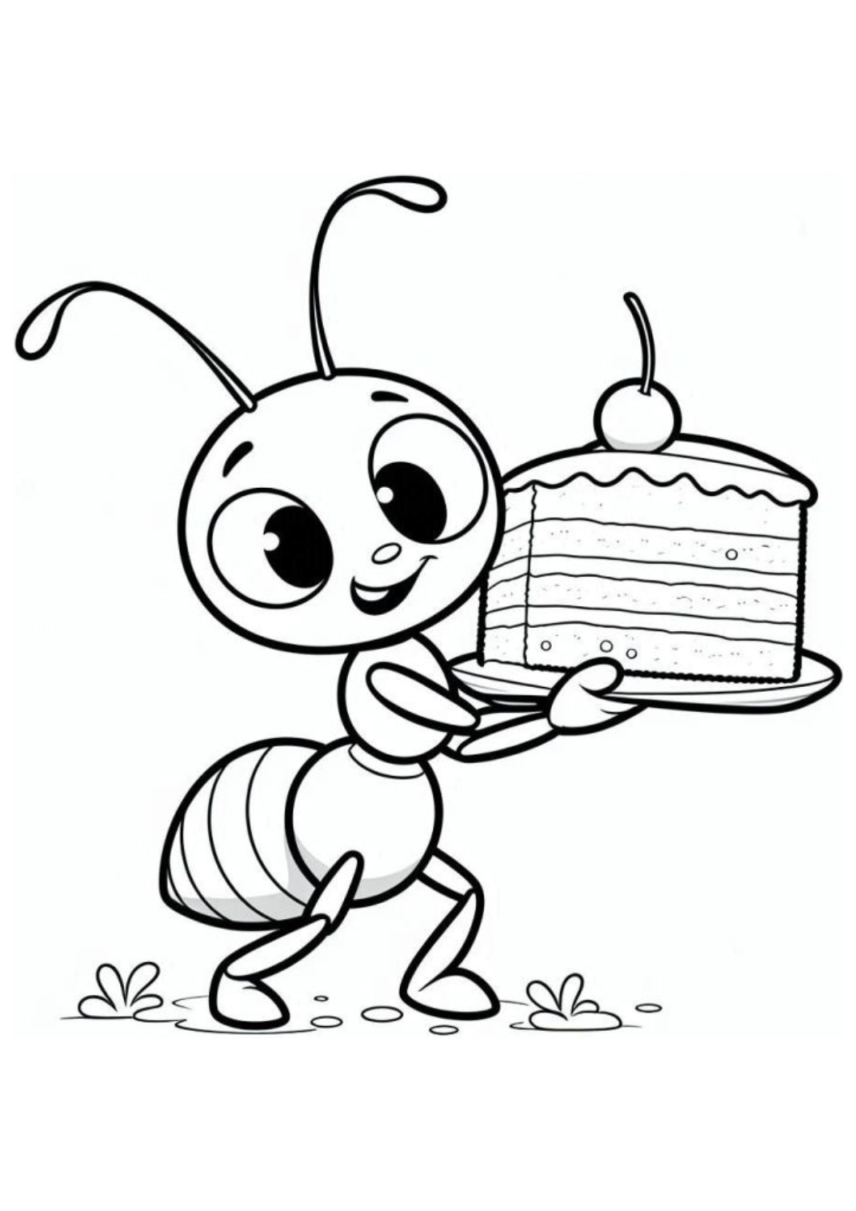 Desenho para Colorir Formiga