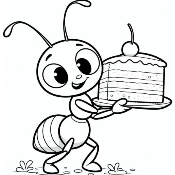 Desenho para Colorir Formiga