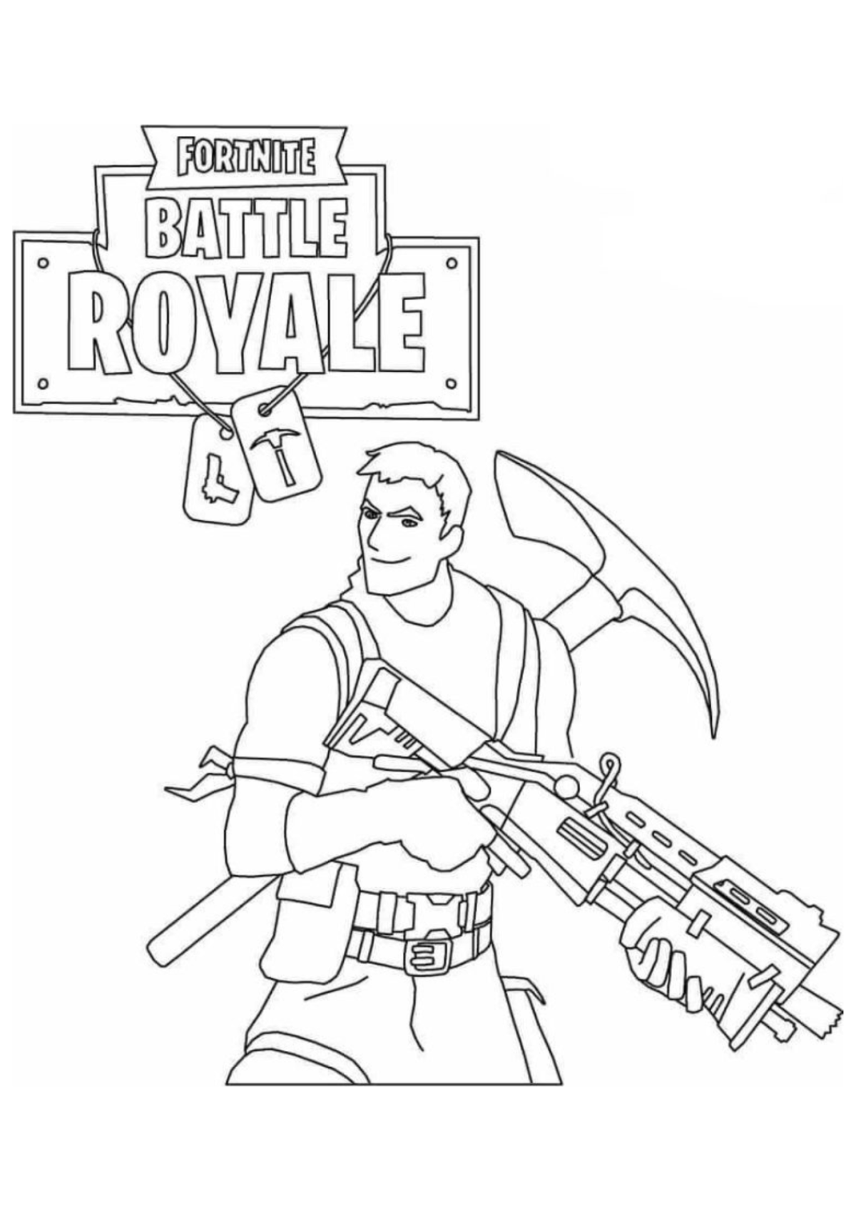 Desenho para Colorir Fortnite