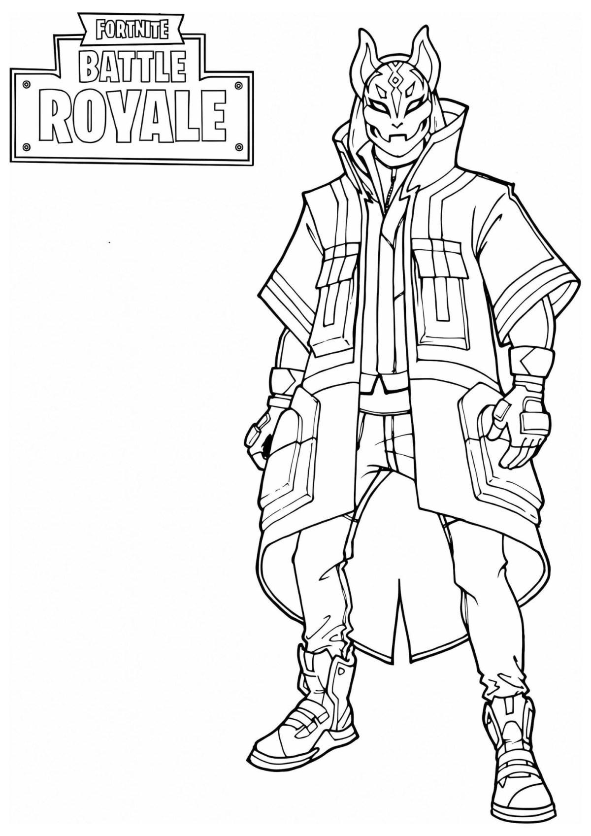 Desenho para Colorir Fortnite