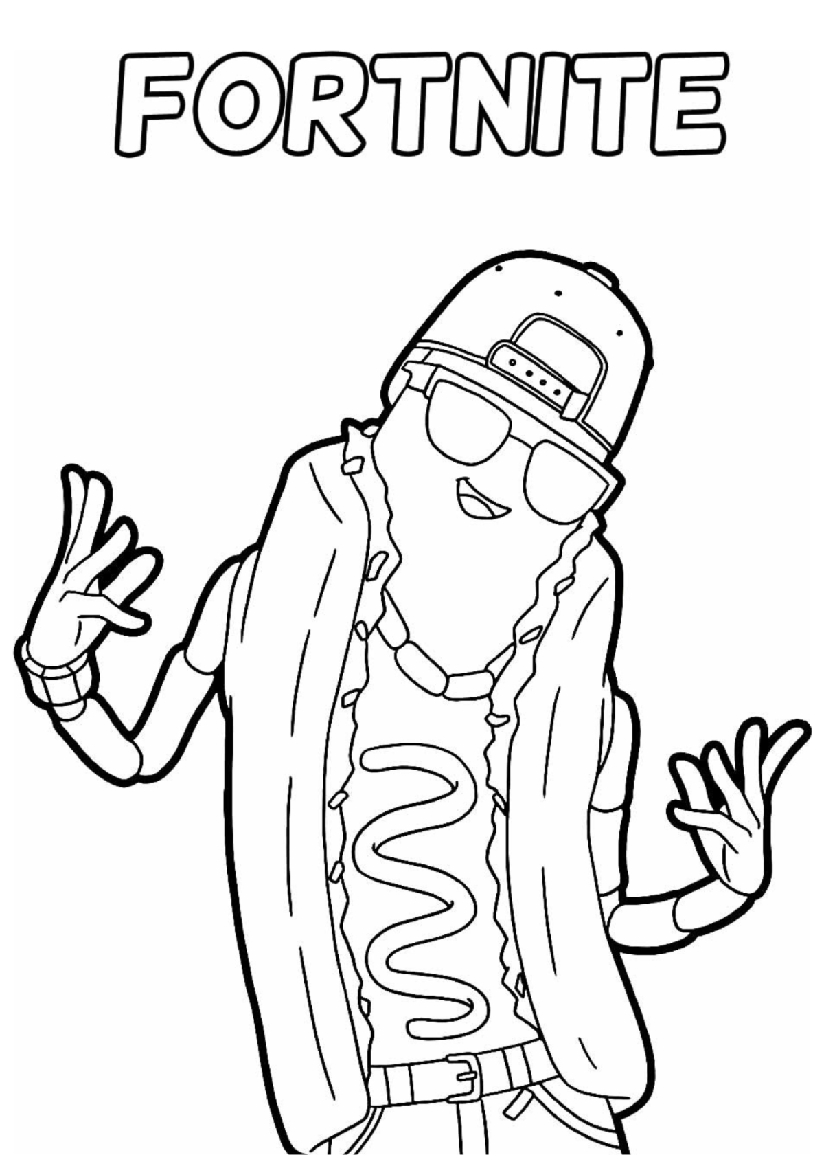 Desenho para Colorir Fortnite