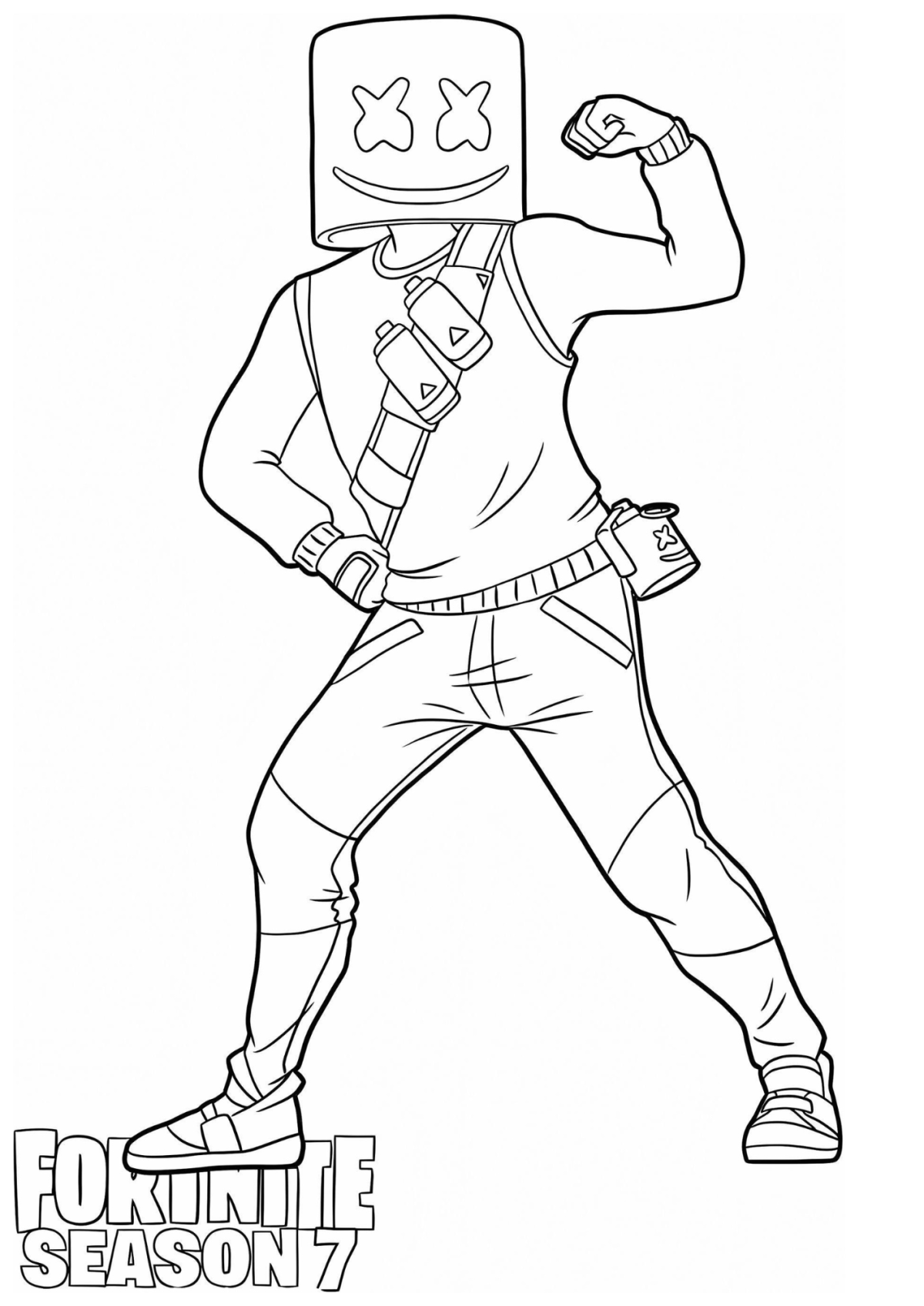 Desenho para Colorir Fortnite