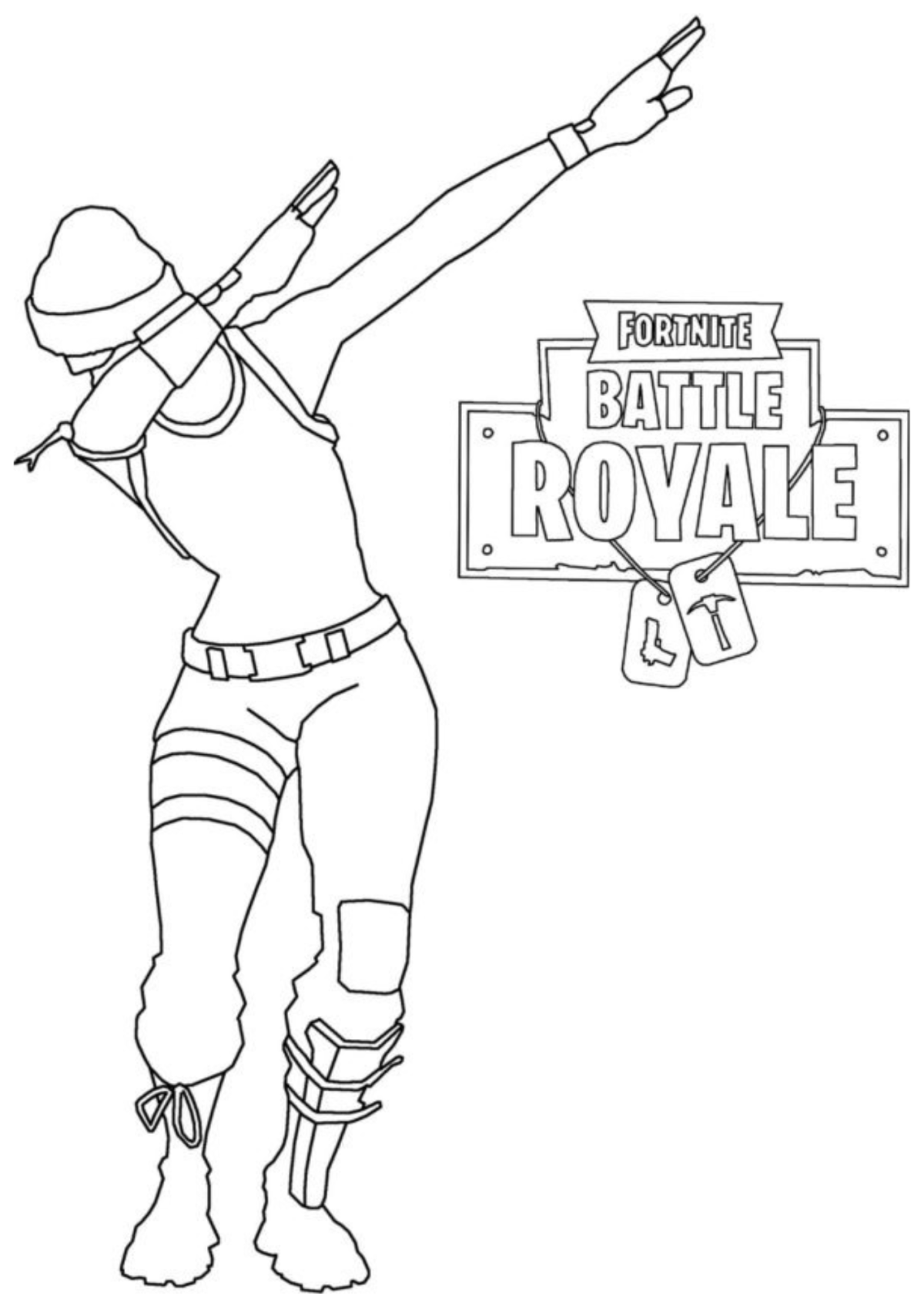 Desenho para Colorir Fortnite