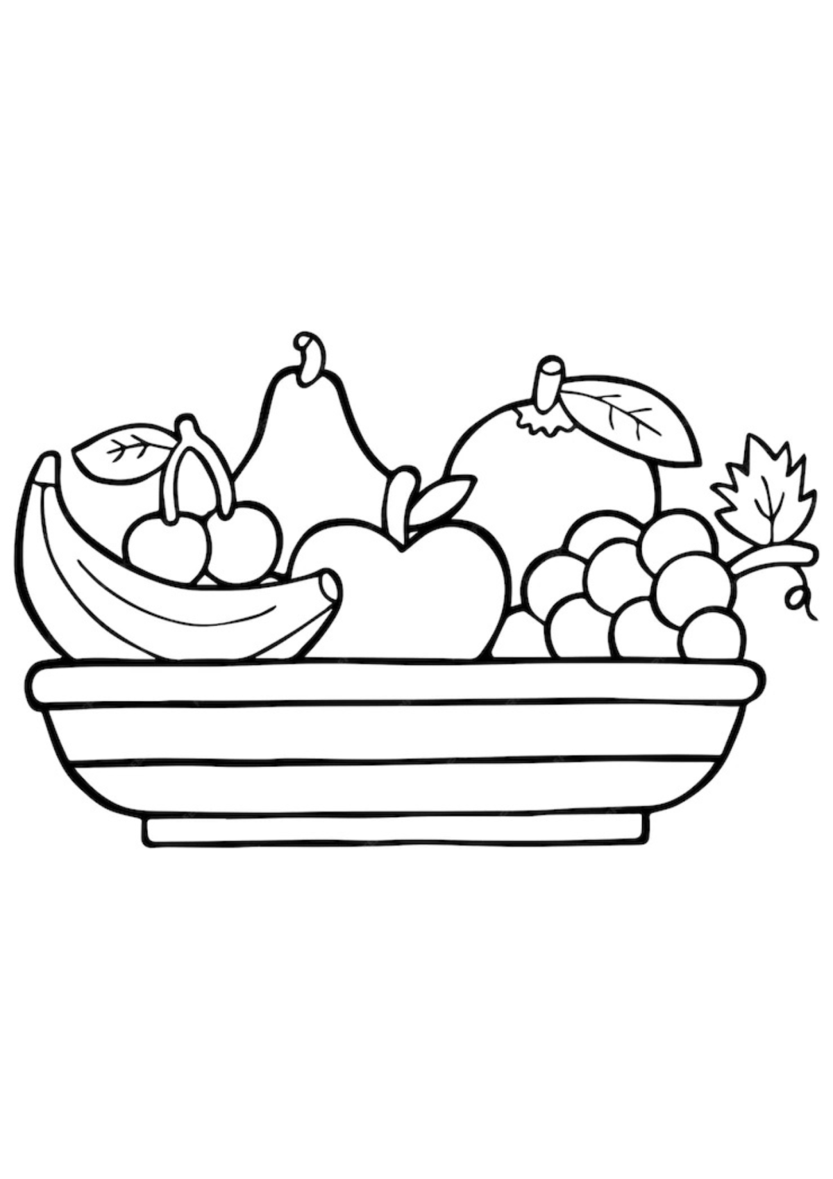 Desenho para Colorir Frutas