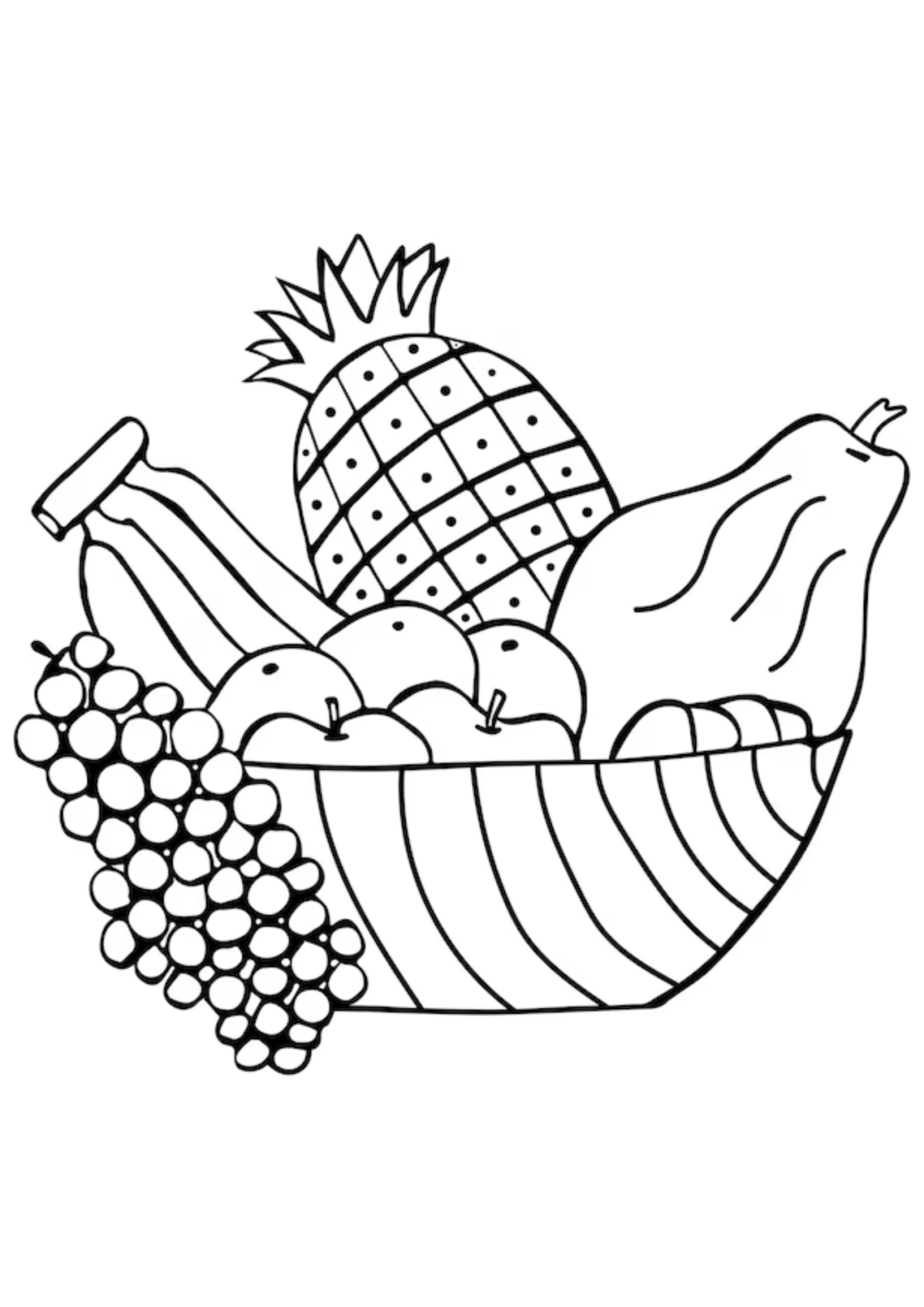 Desenho para Colorir Frutas