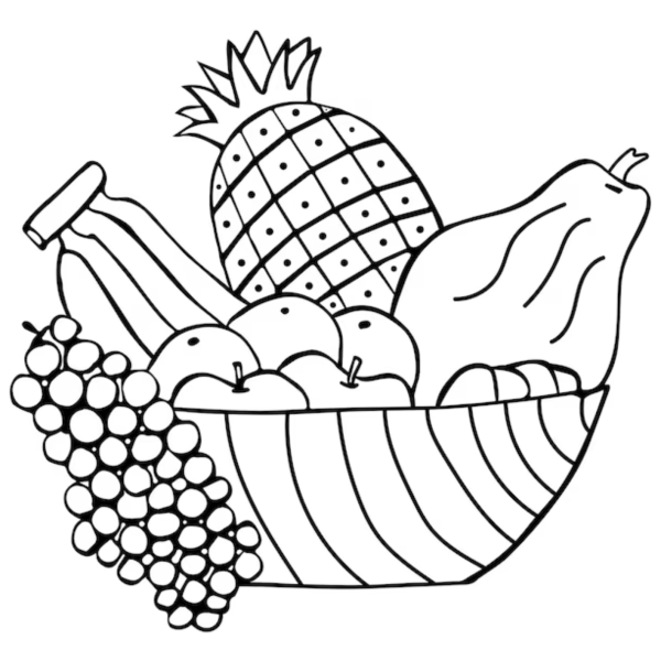 Desenho para Colorir Frutas