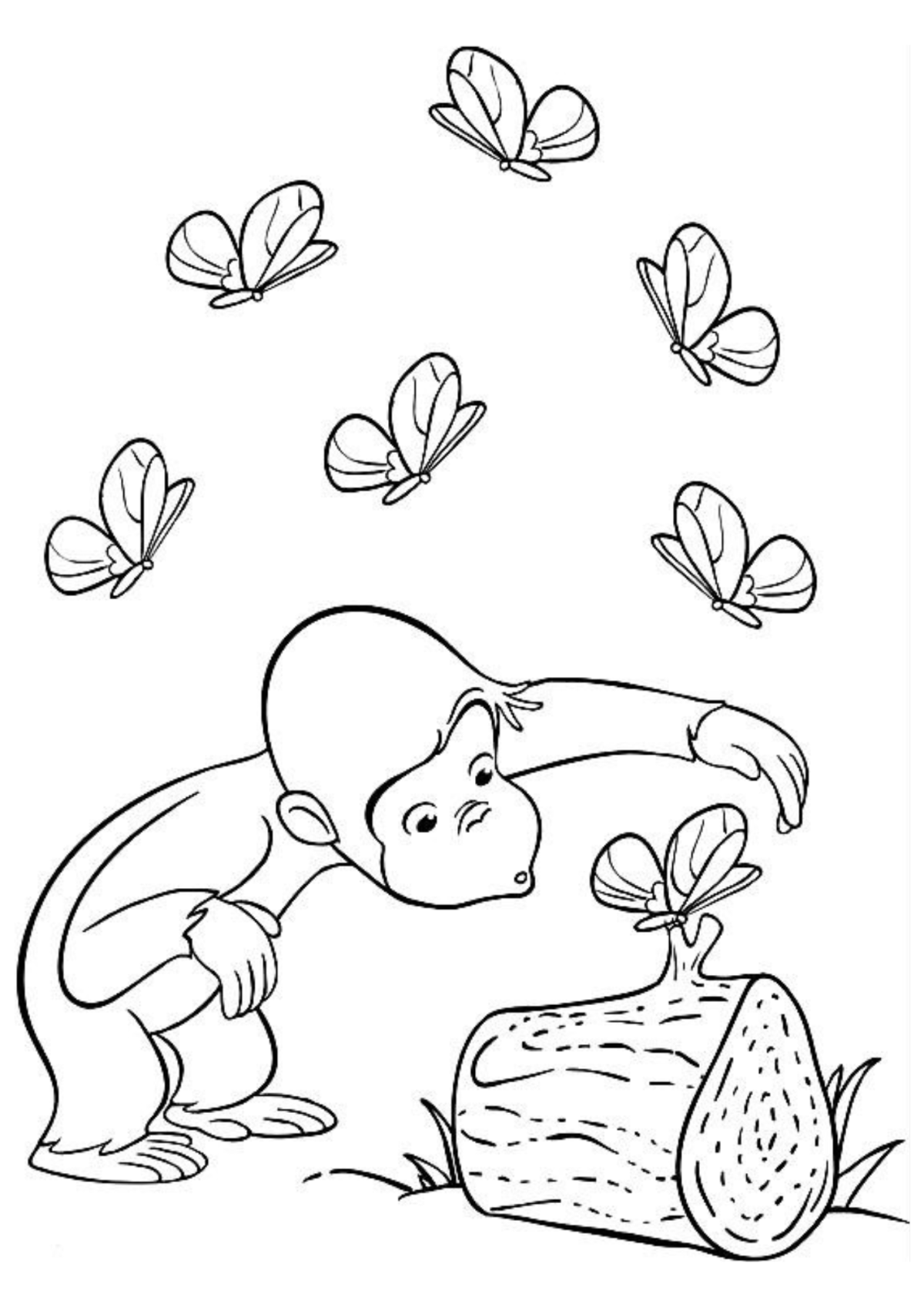 Desenho para Colorir George, o Curioso