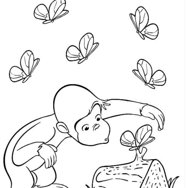 Desenho para Colorir George, o Curioso