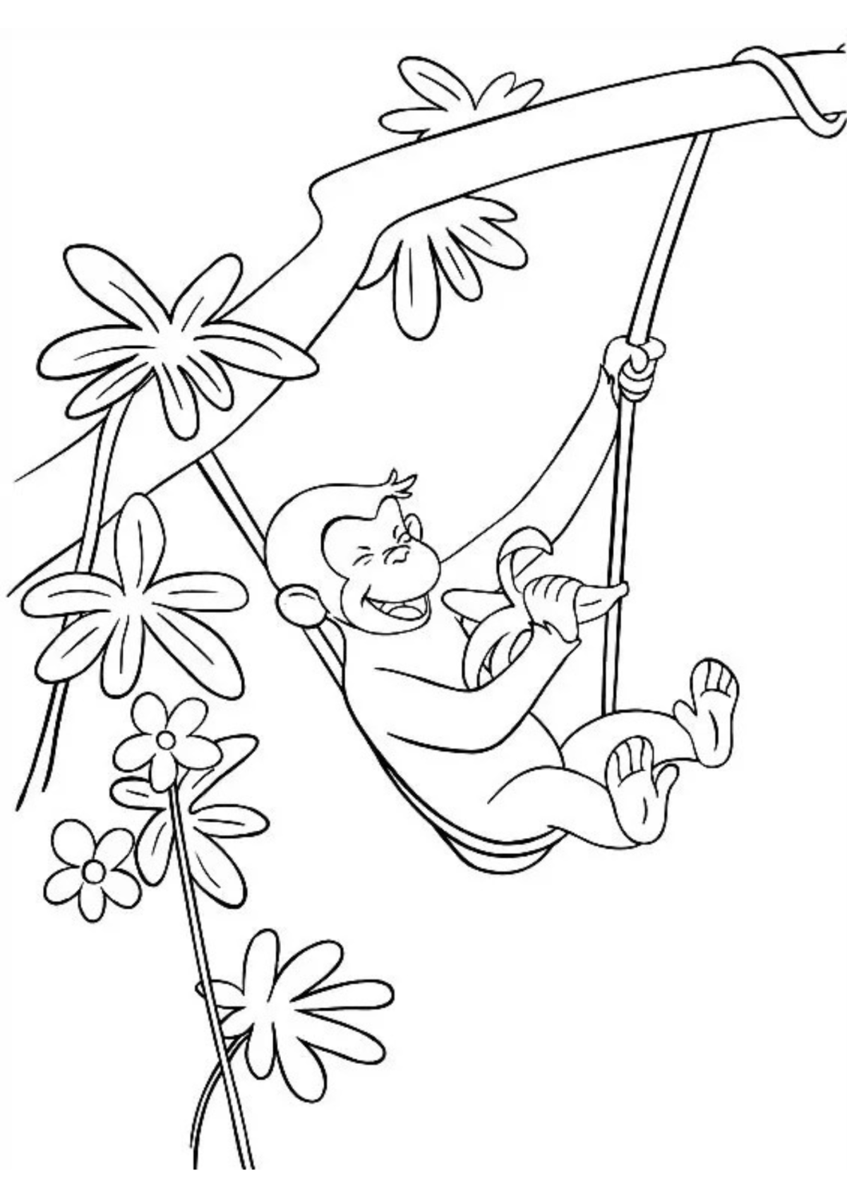 Desenho para Colorir George, o Curioso