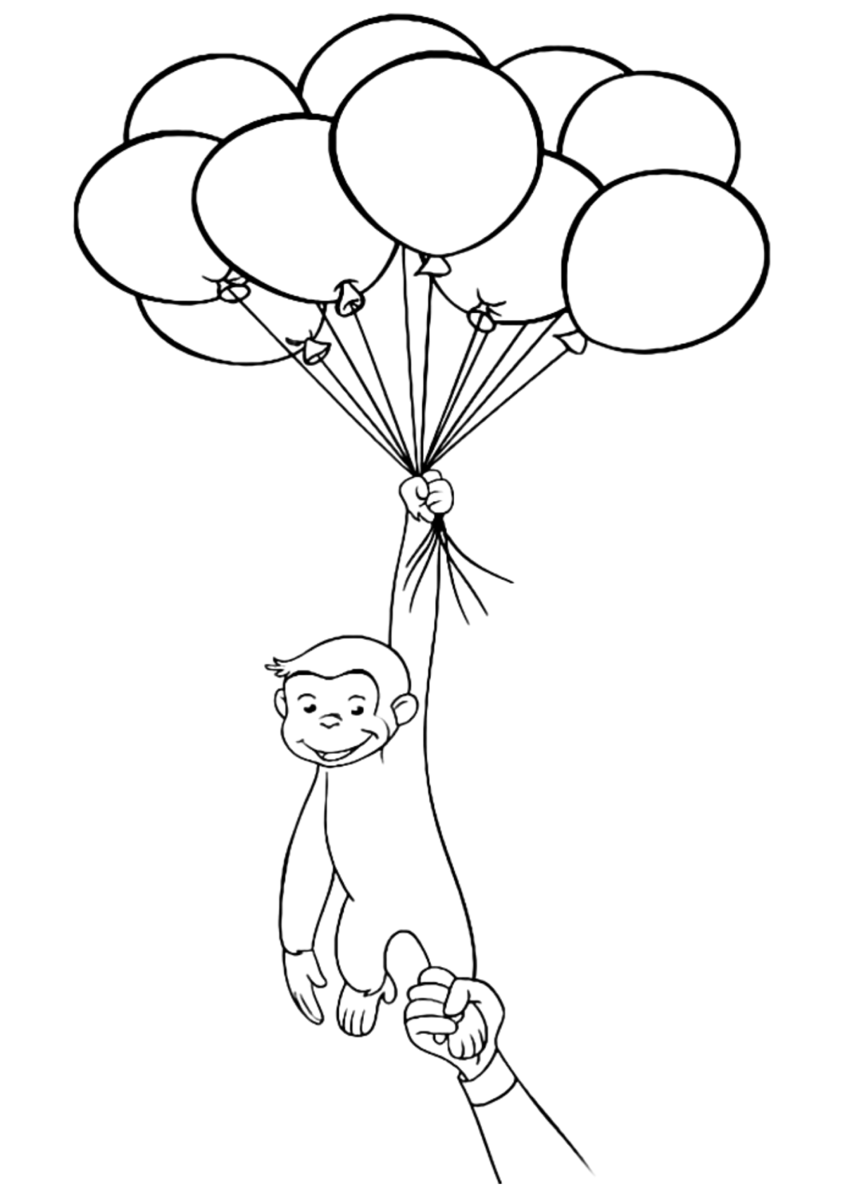 Desenho para Colorir George, o Curioso