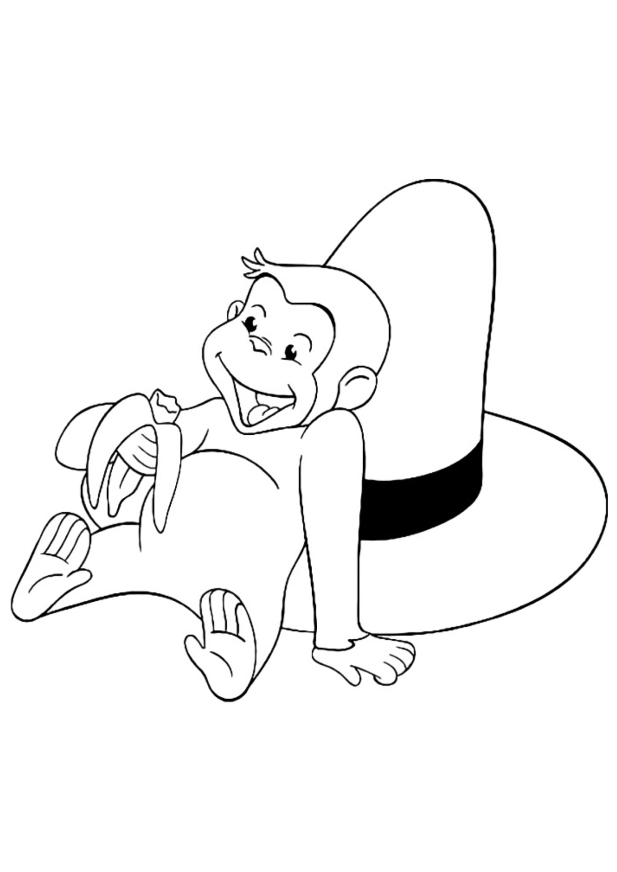 Desenho para Colorir George, o Curioso