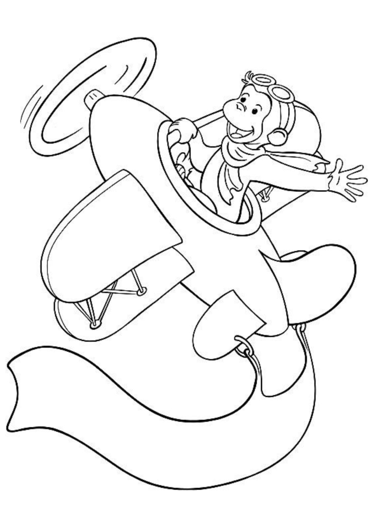 Desenho para Colorir George, o Curioso