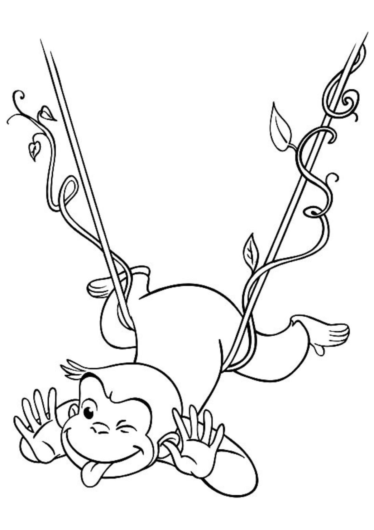 Desenho para Colorir George, o Curioso