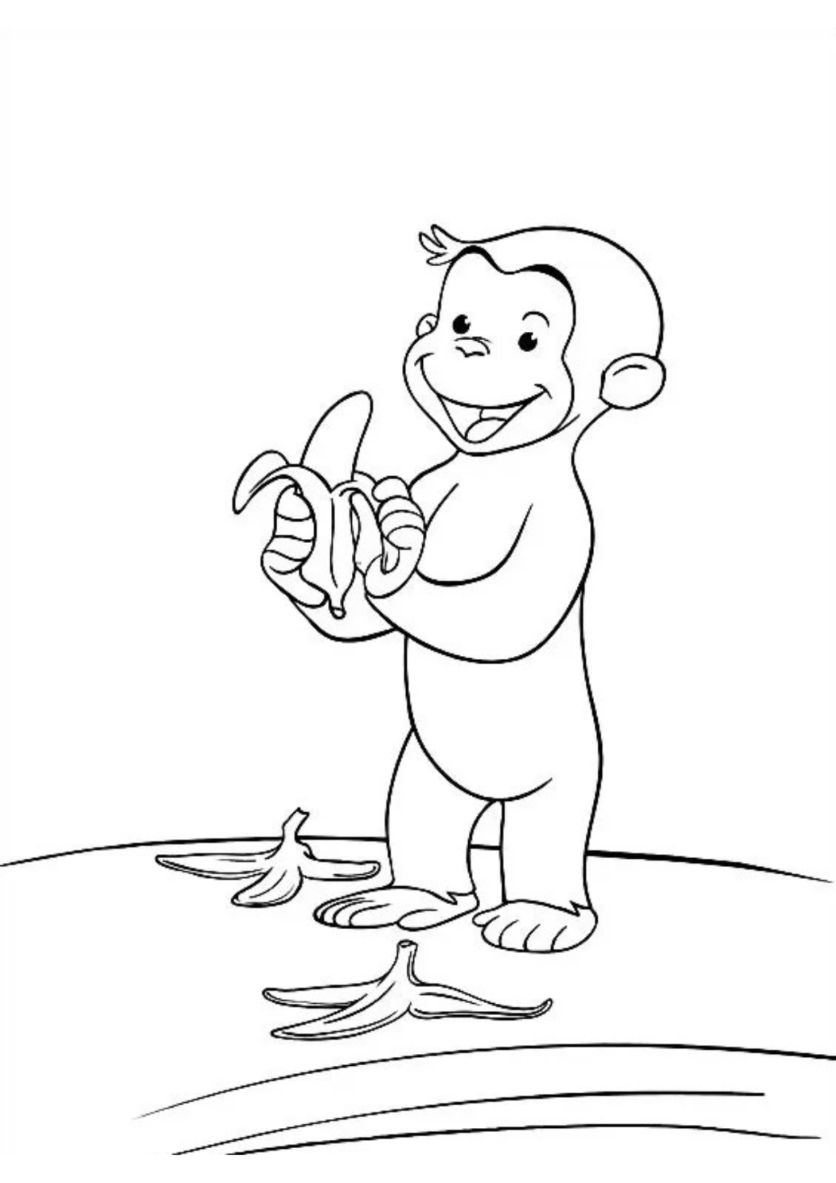 Desenho para Colorir George, o Curioso