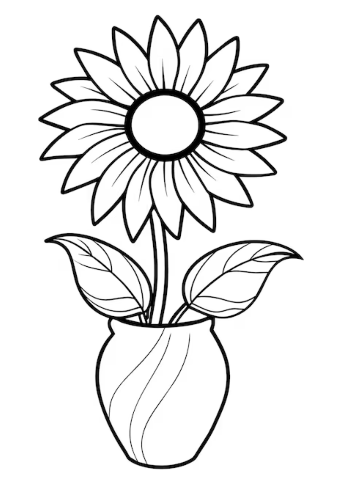 Desenho para Colorir Girassol