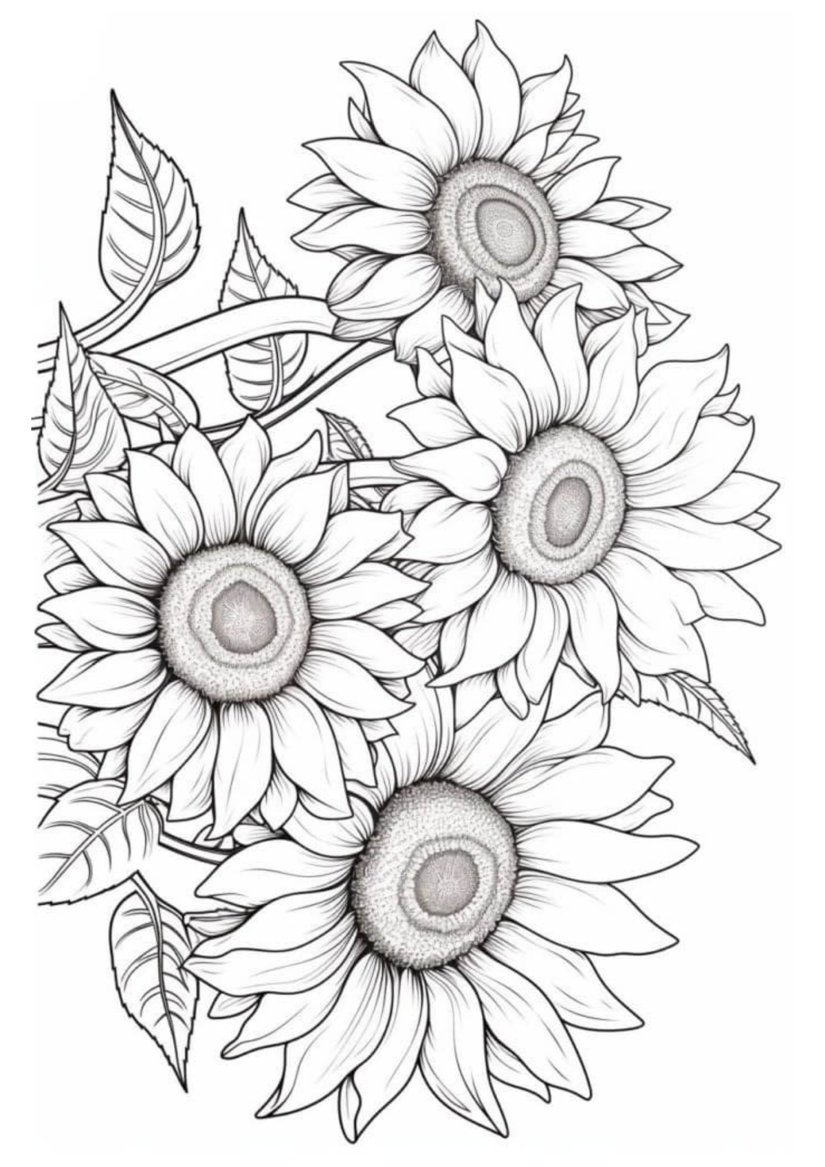 Desenho para Colorir Girassol