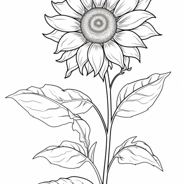 Desenho para Colorir Girassol