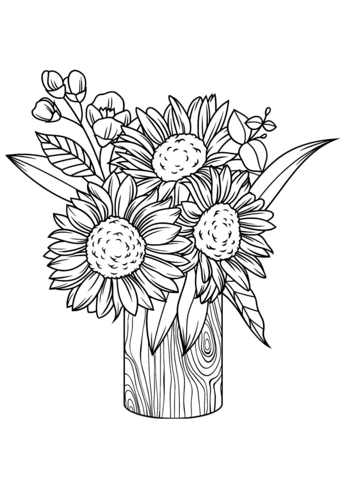 Desenho para Colorir Girassol