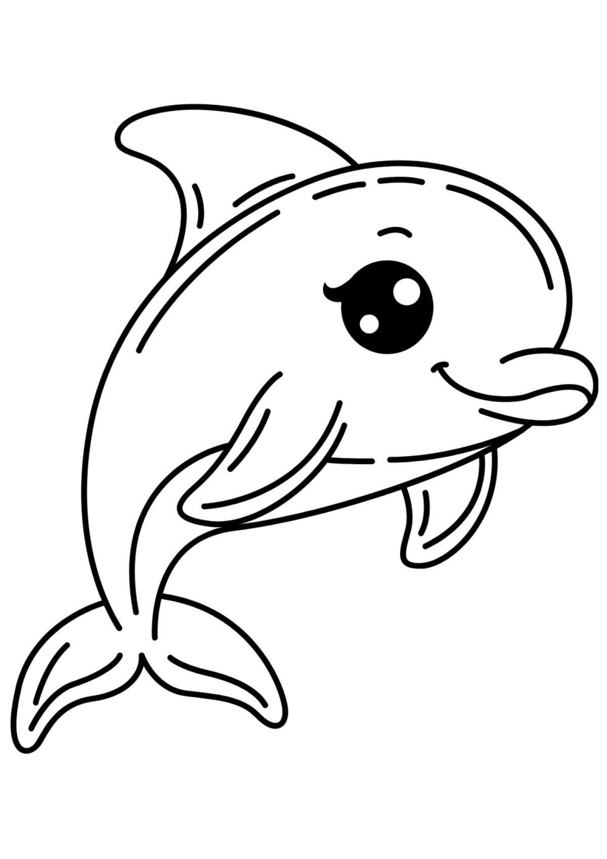 Desenho para Colorir Golfinho