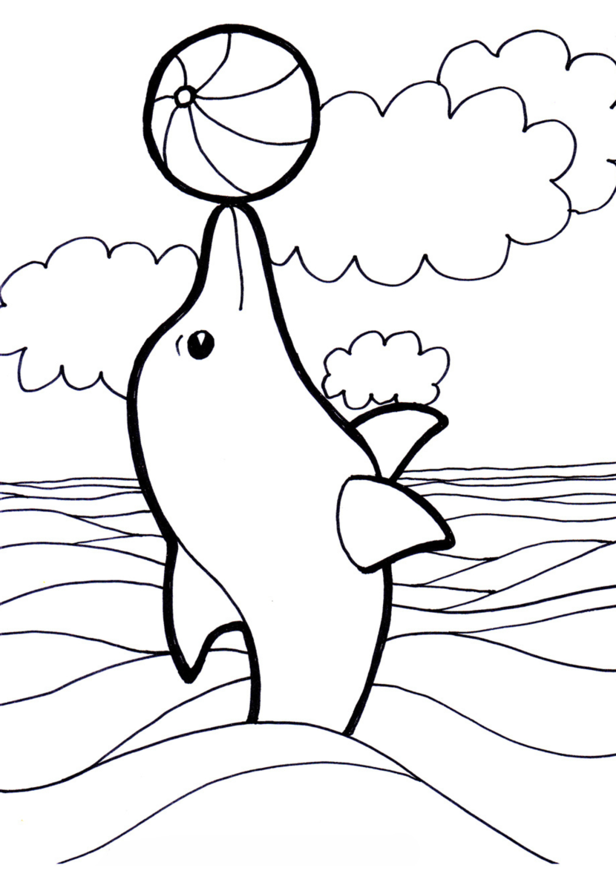 Desenho para Colorir Golfinho