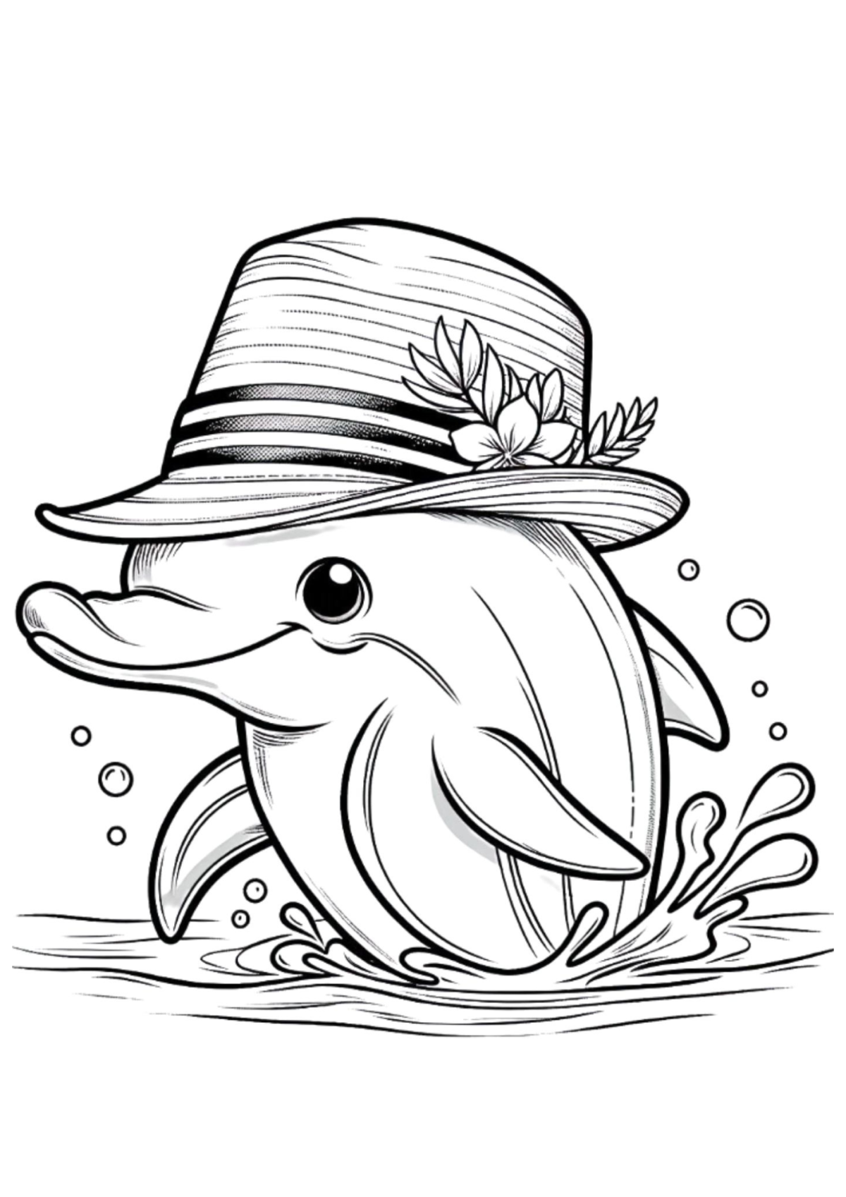 Desenho para Colorir Golfinho