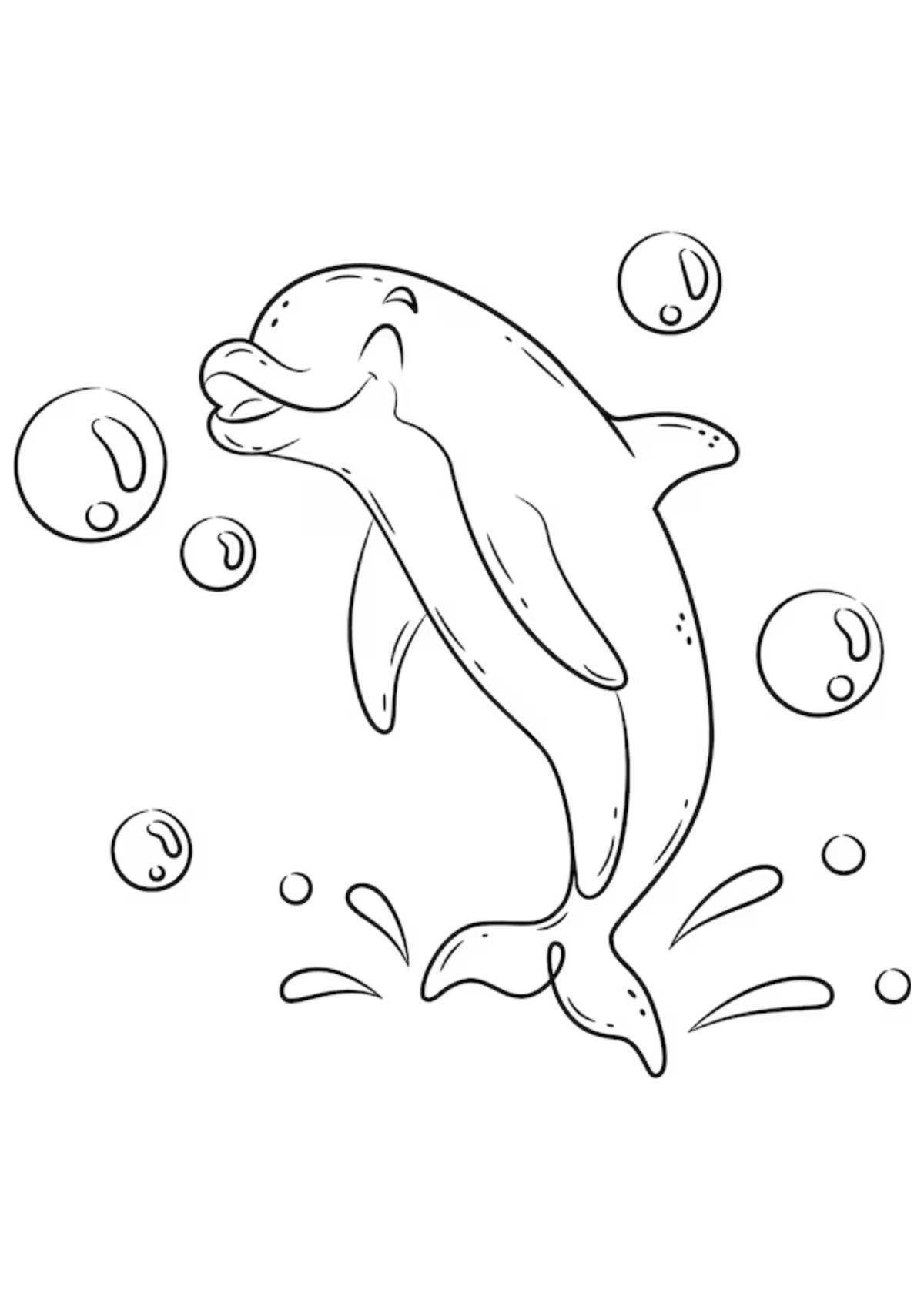 Desenho para Colorir Golfinho