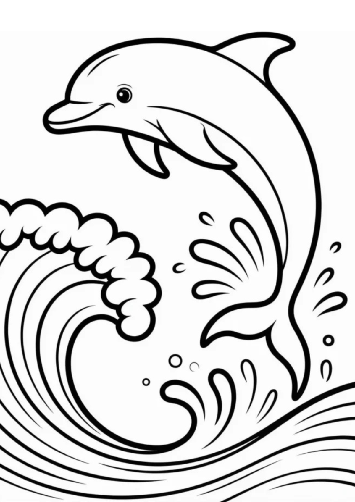 Desenho para Colorir Golfinho