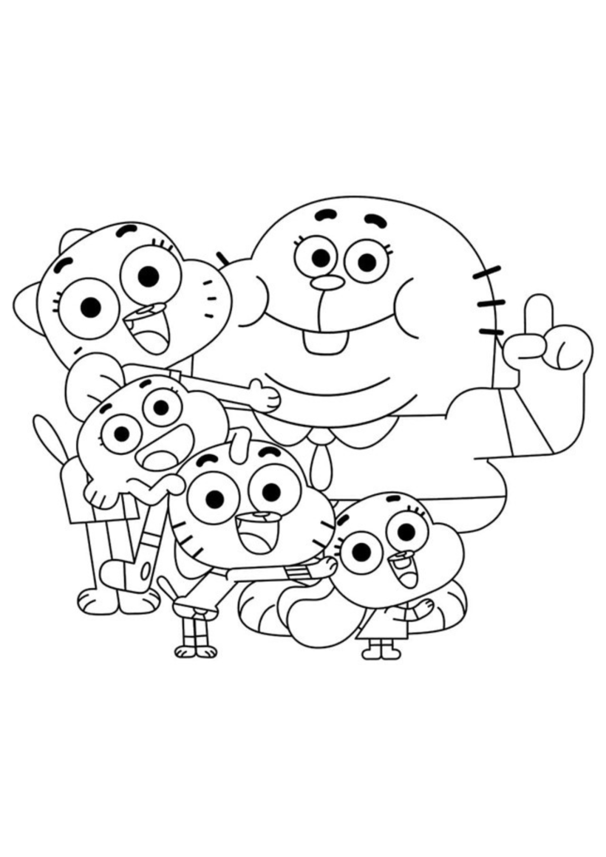 Desenho para Colorir Gumball