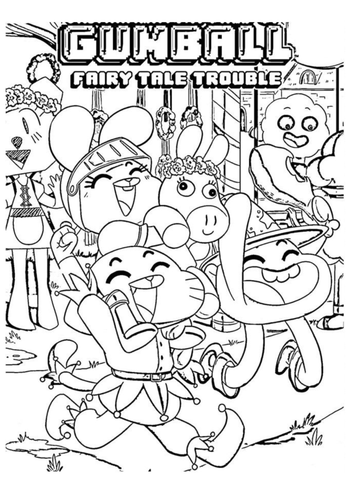 Desenho para Colorir Gumball