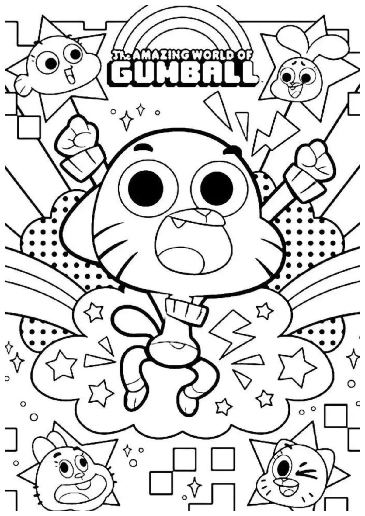 Desenho para Colorir Gumball