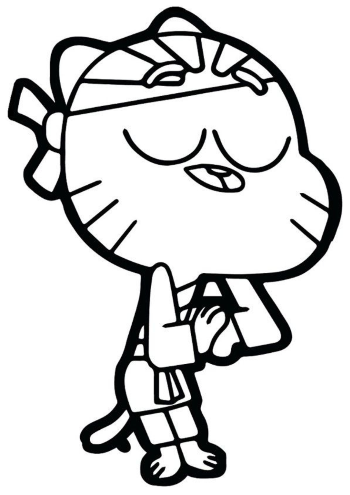 Desenho para Colorir Gumball