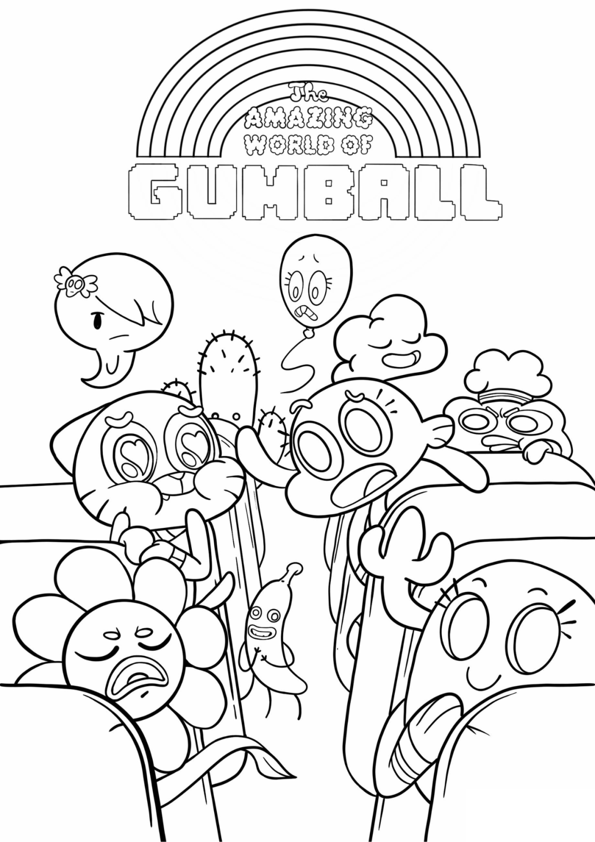 Desenho para Colorir Gumball