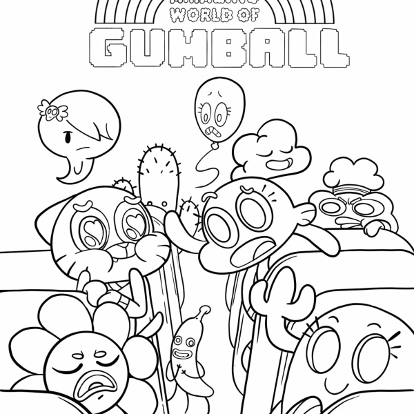Desenho para Colorir Gumball
