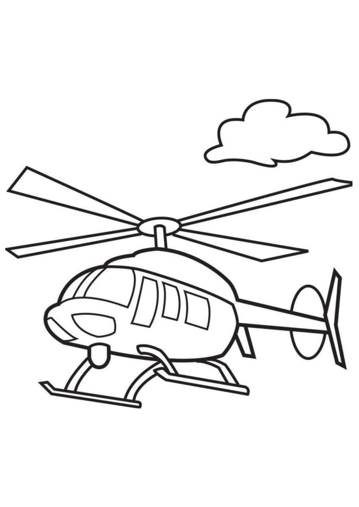 Desenho para Colorir Helicóptero