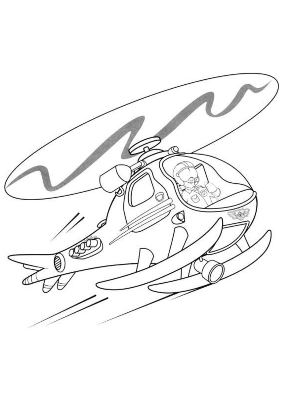 Desenho para Colorir Helicóptero