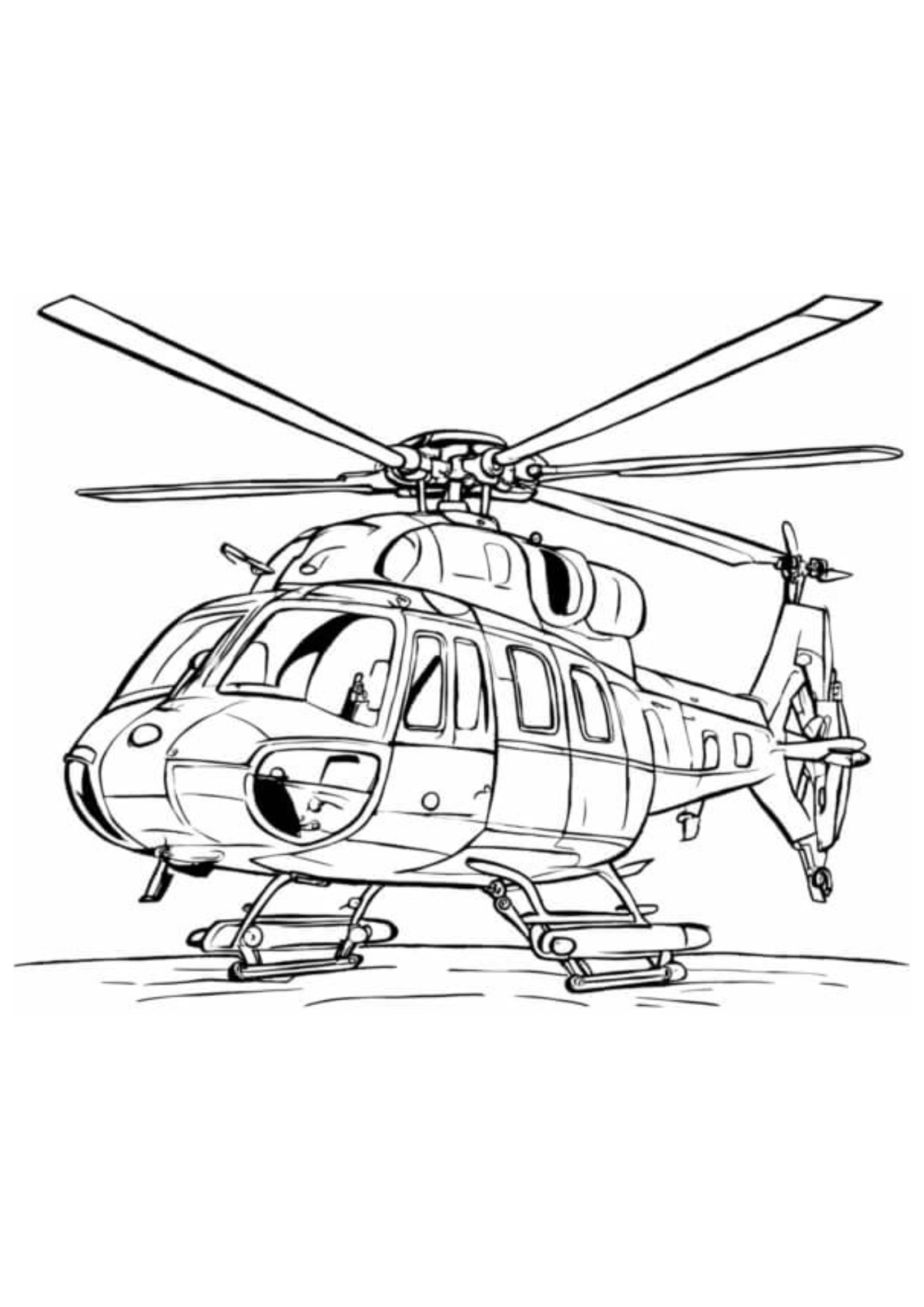 Desenho para Colorir Helicóptero