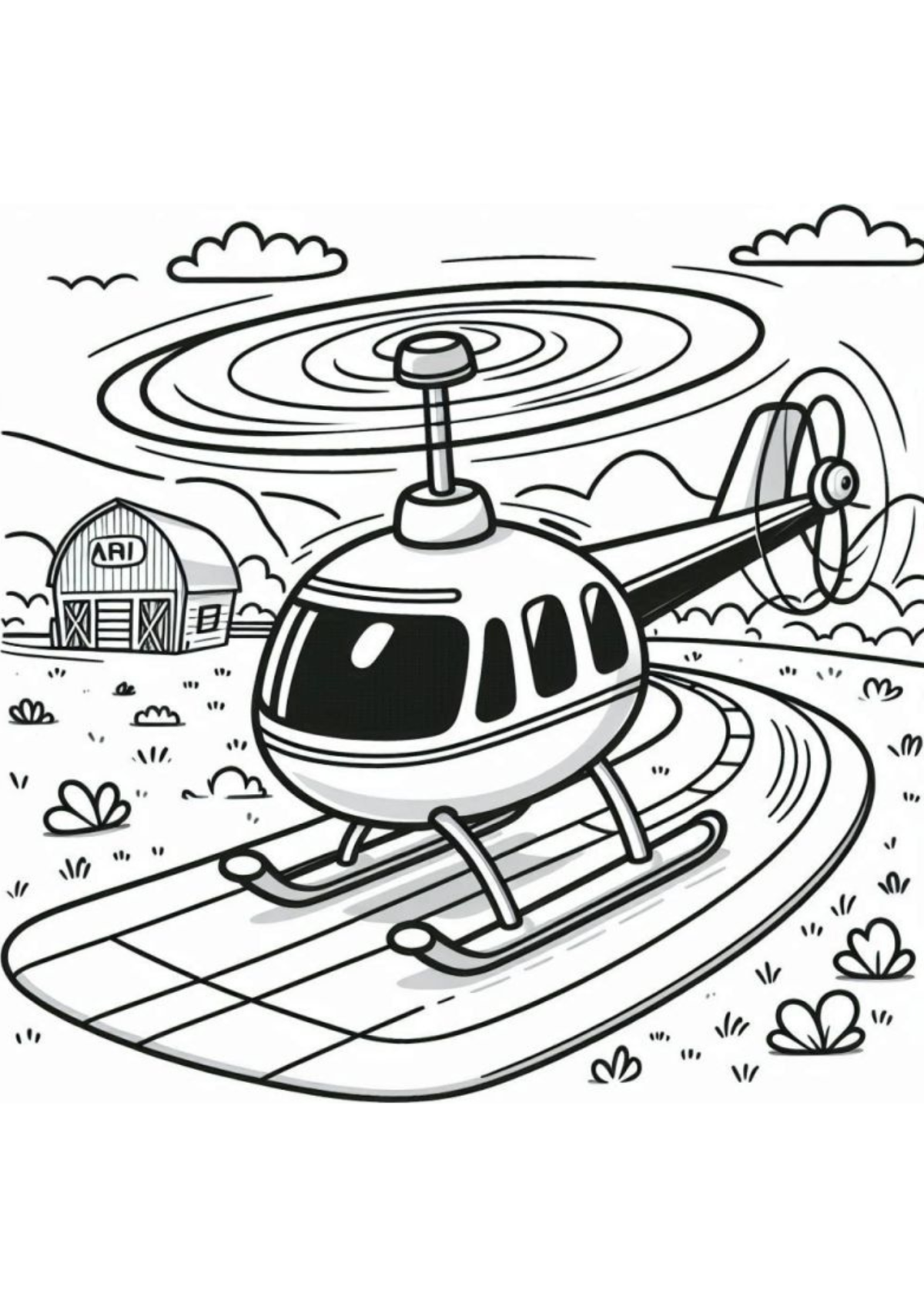Desenho para Colorir Helicóptero