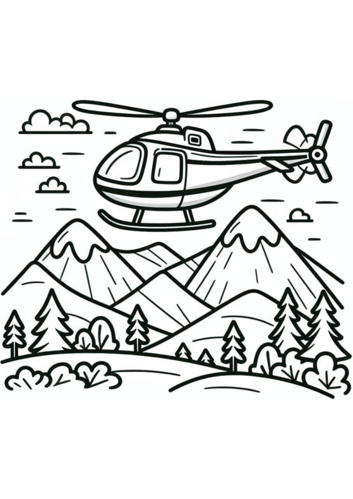 Desenho para Colorir Helicóptero