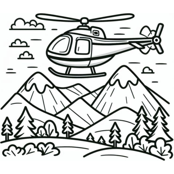 Desenho para Colorir Helicóptero