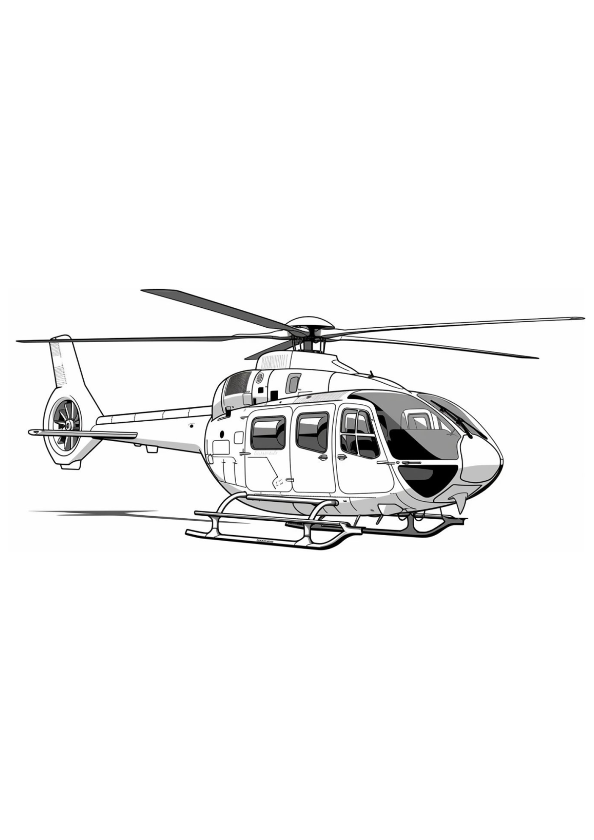 Desenho para Colorir Helicóptero