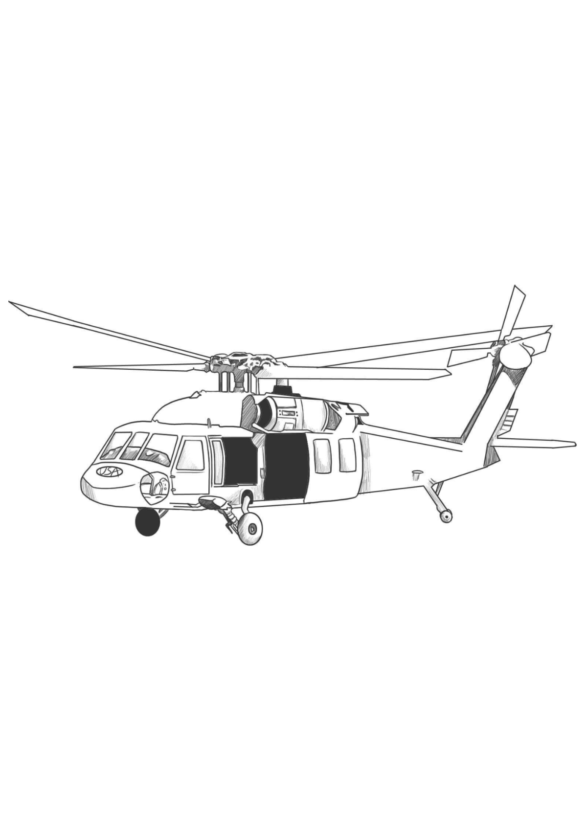 Desenho para Colorir Helicóptero