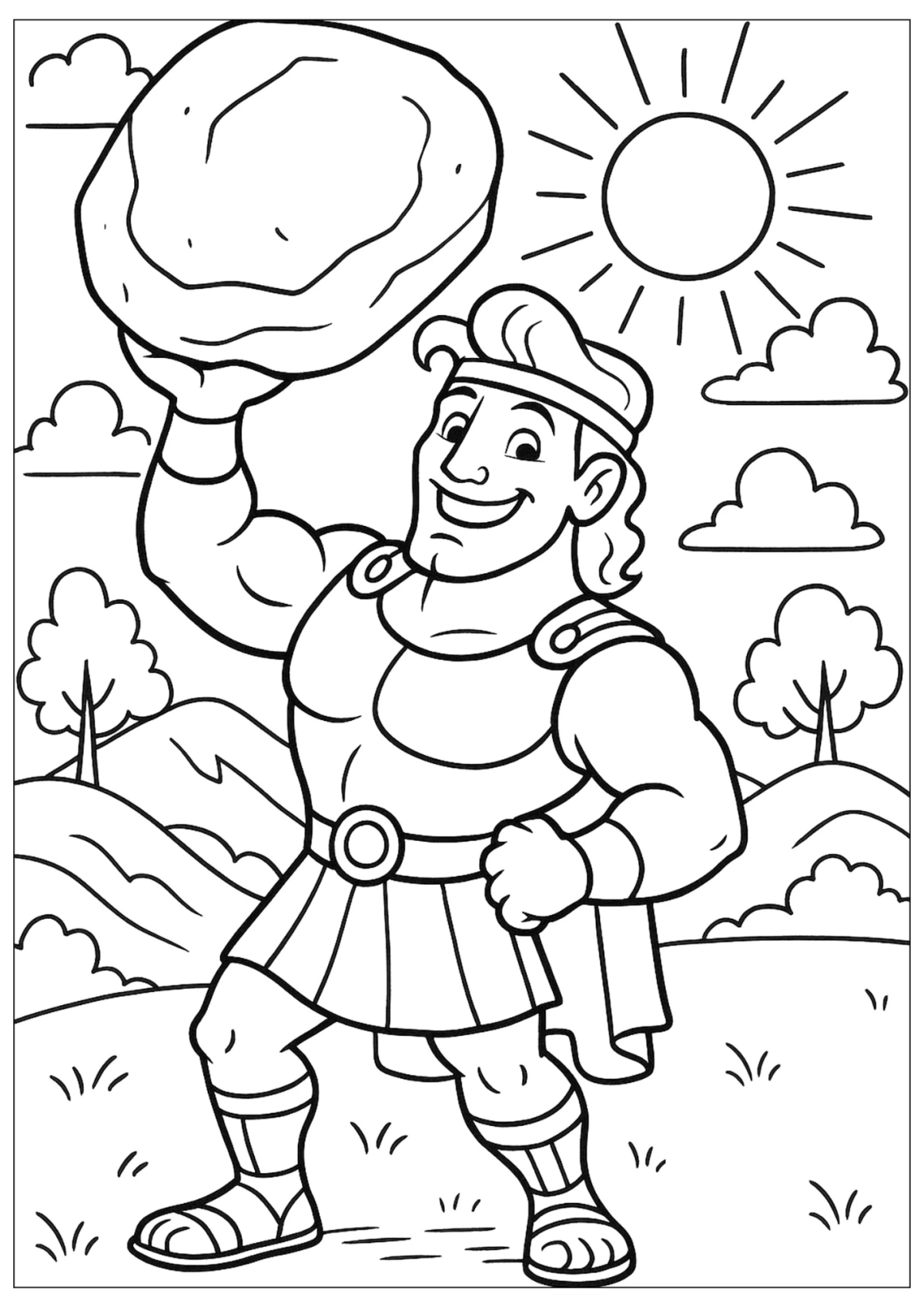 Desenho para Colorir Hércules