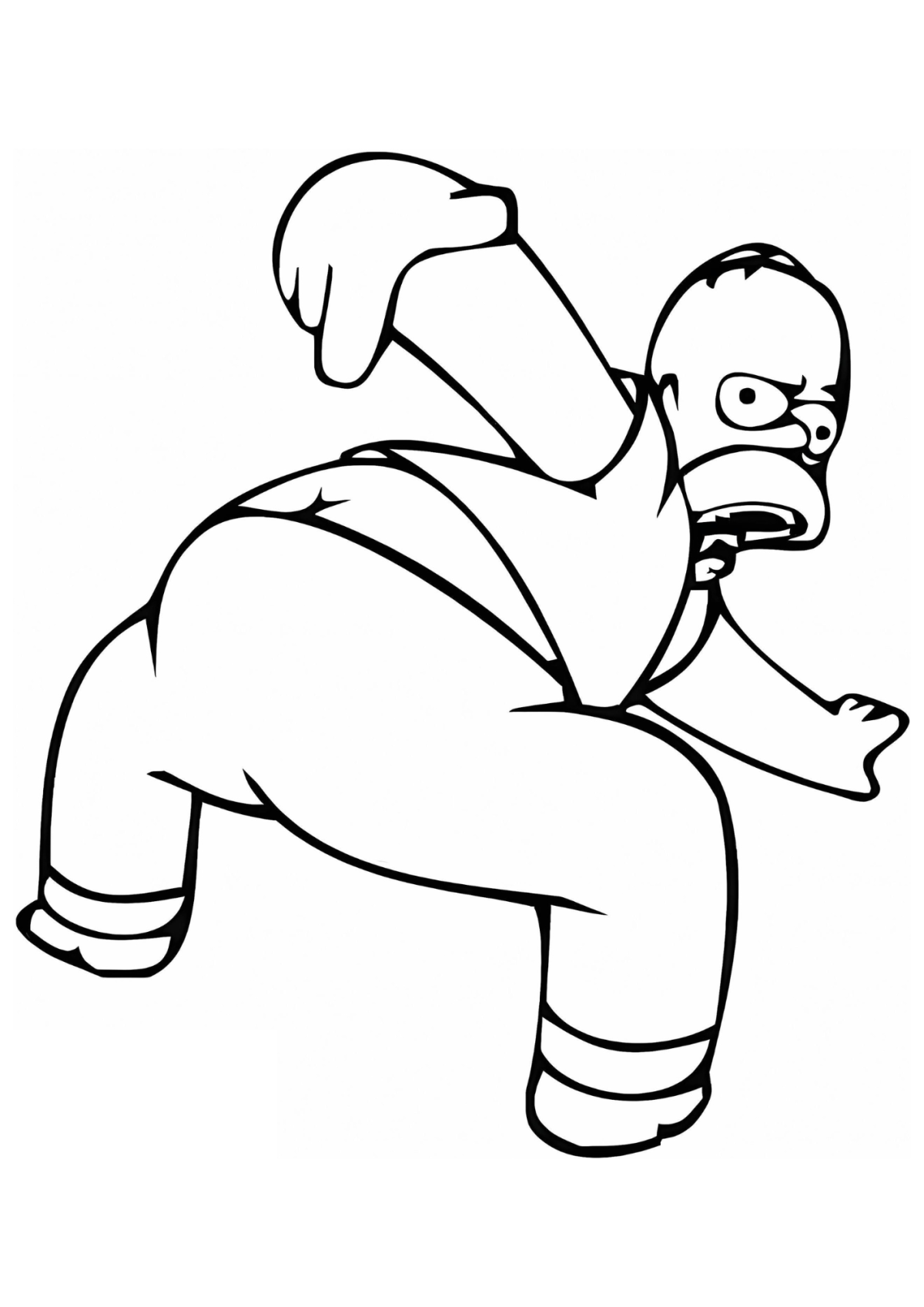 Desenho para Colorir Homer Simpson