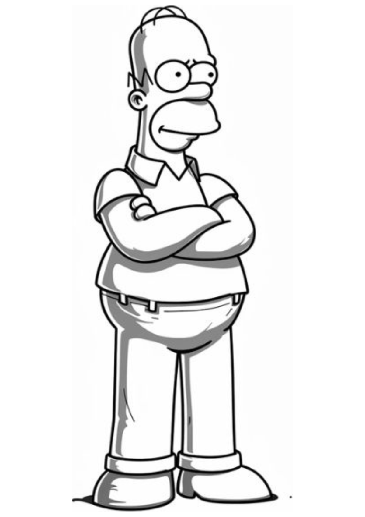 Desenho para Colorir Homer Simpson