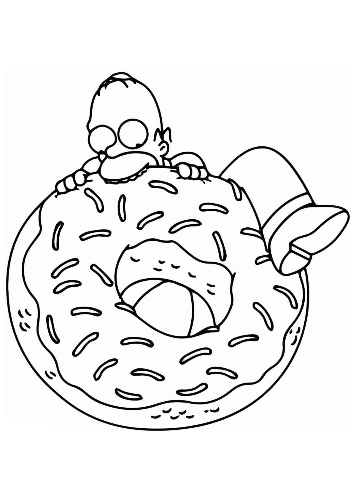 Desenho para Colorir Homer Simpson